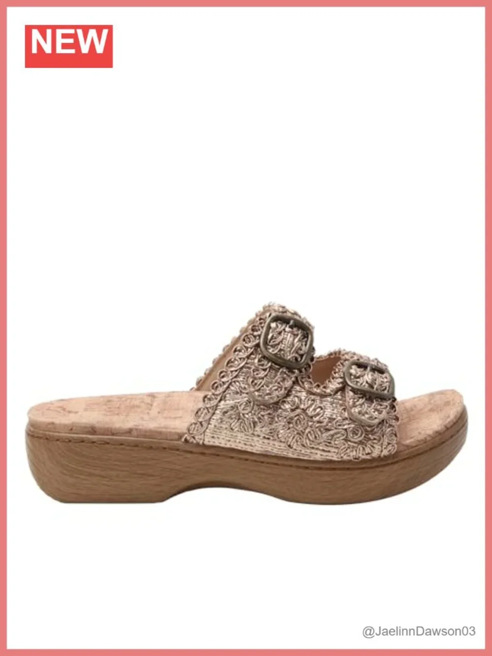 Alegria Women's Oona Slide Sandal Leather Adjustable Straps Comfort Arch Support